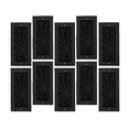 thumbnail image 1 of SET OF 10 Spooky Gothic Vent Cover 4"x10" Duct Opening (Overall 5-1/2"x 11-3/4") in Spider Web Solid Cast Aluminum Register Cover || Powder Coated Black with holes, 1 of 10