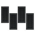thumbnail image 1 of SET of 4 SLEEK Vent cover 4"x10" duct opening (Overall 5-1/2"x 11-3/4") in Simple Design Solid Cast Aluminum register cover || Powder Coated Black No holes, 1 of 8