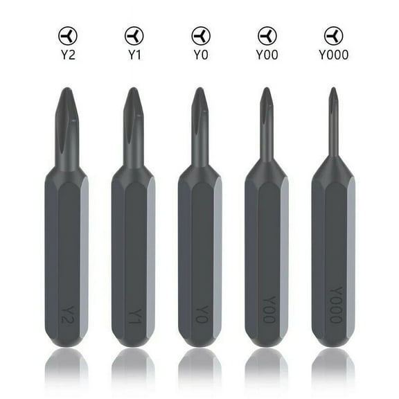 SET OF 5 TRI-WING BITS Y1 Y2 Y0 Y00 Y000 Triwing tripoint triangular micro Hex 4mm System 4 compatible for Macbook iphone samsung gear watch Nintendo Switch