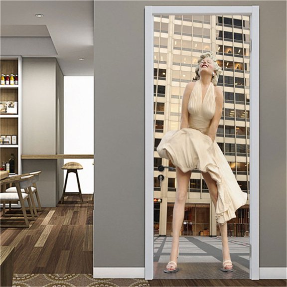 SET Candy Door Sticker Self-adhesive PVC Wallpaper Waterproof Poster Sunflower Art Mural Wall Decals