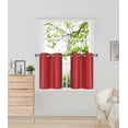thumbnail image 1 of SET D2 RED VALANCE SOLID LINED EFFICIENT ENERGY BLACKOUT WINDOW ANY ROOM CURTAIN SIZE 30" WIDE X 24" LENGTH, 1 of 1