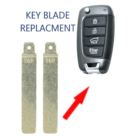 SET OF 2 2017-2021 Hyundai / Remote Flip Key Blade / PN: 81996-G800 752 STAMPED