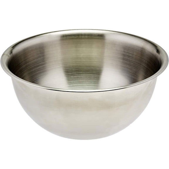 SET OF 2, 5-Quart Heavy-Duty Deep Stainless Steel Flat Base Mixing Bowl