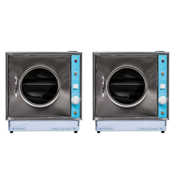 SET OF 2 DERMALOGIC Towel Steamer 72 Professional Equipment for Barber Shop Beauty & Nail Salon Spa Center