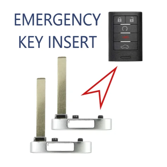 SET OF 2 HU100 Emergency Key Blade FOR Cadillac Saab 2010-2020 PN: 207655132