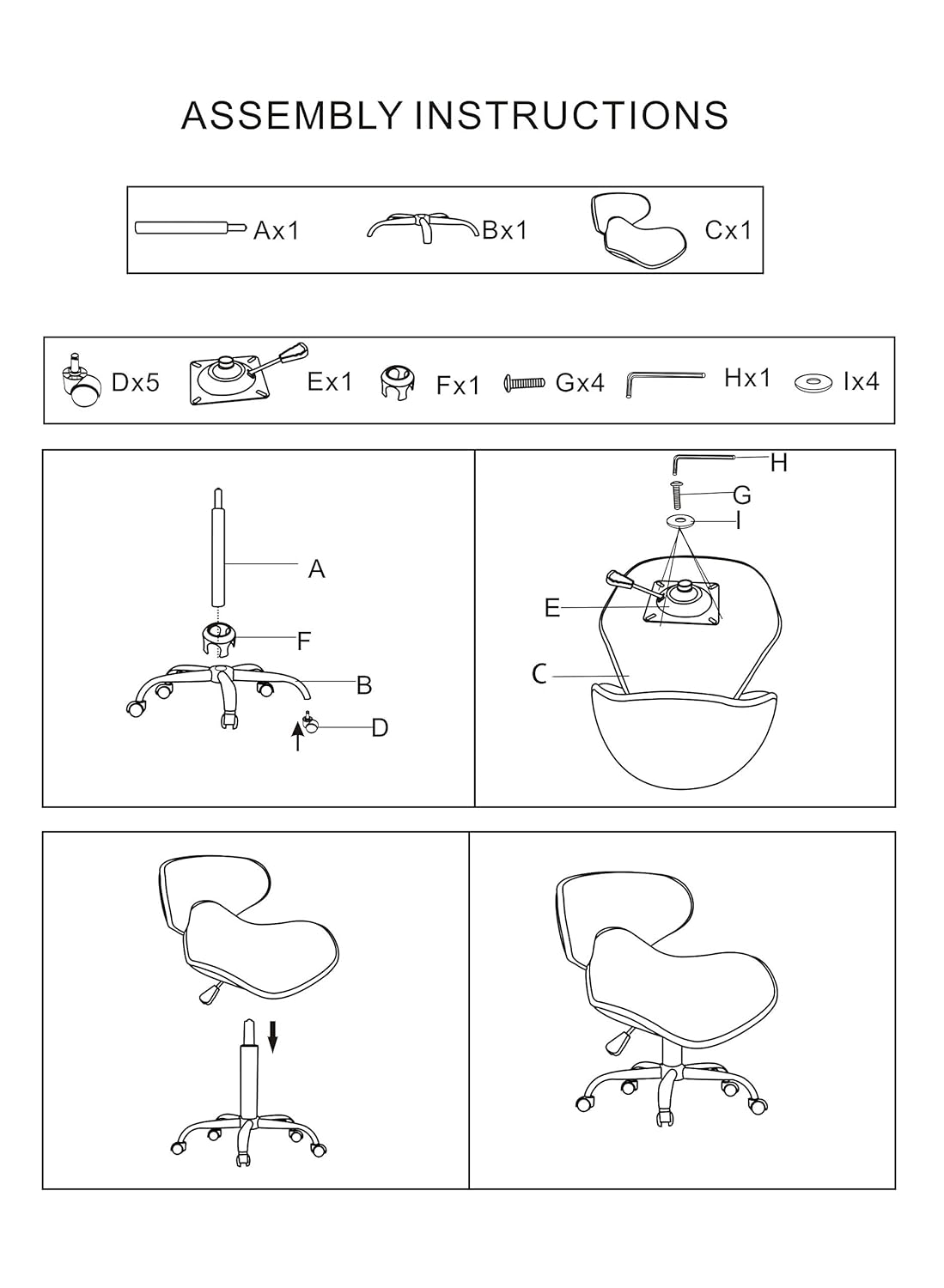 SET OF 2 Nail Salon Pedicure Stool UMI RED Pedicure Chair Short