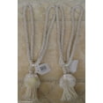 thumbnail image 1 of SET OF 2 ROPE CORD CURTAIN TIE BACKS WITH TASSEL, WHITE, 1 of 1