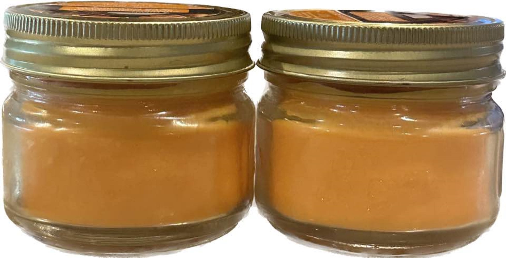SET OF(2) TWO Pumpkin Ginger Ale 3oz. Glass Mason Jar Candle Luminessence FAll Thanksgiving Autumn Halloween Aromatherapy