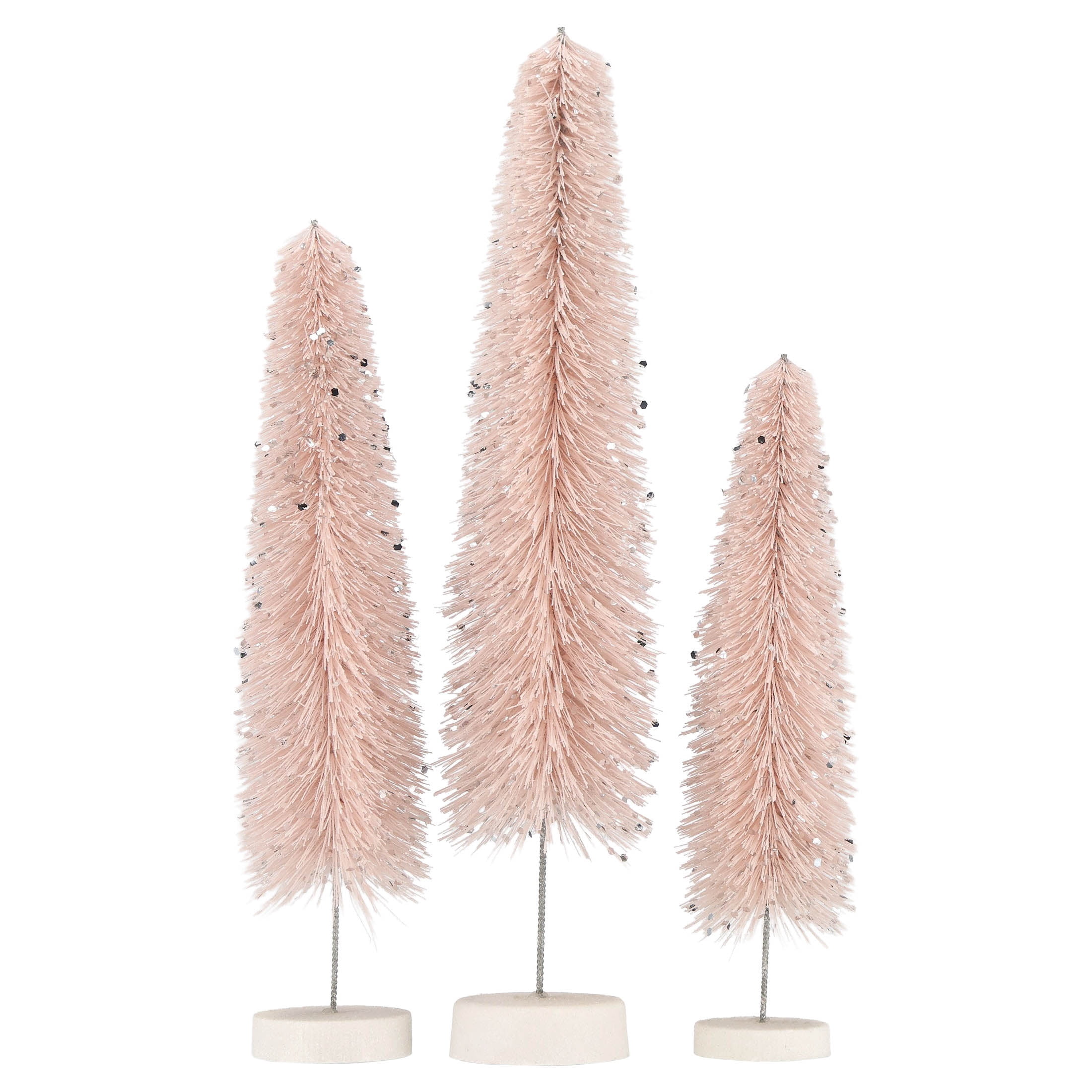 3-Piece Christmas Village Tree Set, Pink, by Holiday Time