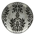 thumbnail image 1 of SET OF 4 DAMASK 6.5" BLACK VELVET CANAPE PLATES, 1 of 1