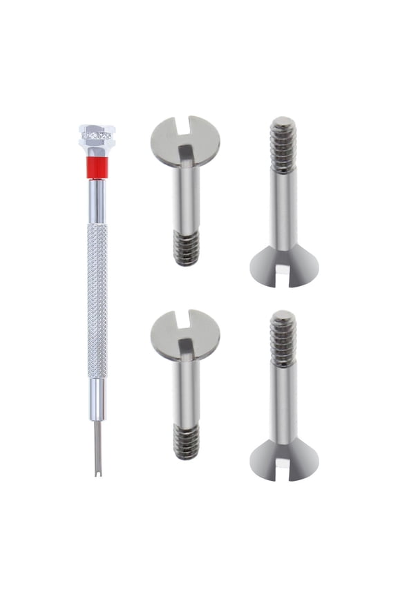 SET OF 4 "H" SCREW FOR HUBLOT 6.5MM FIX RUBBER LEATHER STRAP BAND + SCREWDRIVER