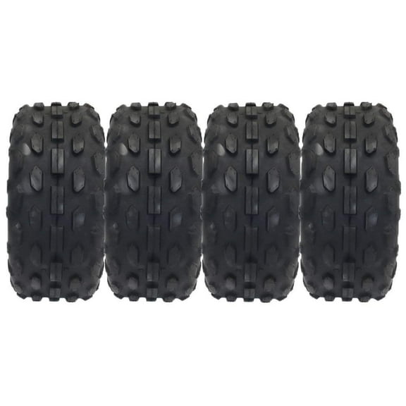 SET OF FOUR (4) ALL TERRAIN Reinforced Tubeless Tire 145/70-6 (145x70x6) P72 Diamond Tread ATV UTV Go Kart Buggy