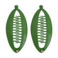 thumbnail image 1 of Motique Accessories Set of Two Green 3.5 inch Mini Banana Clip Hair Clincher Rounded Edges Hair Comb, 1 of 5