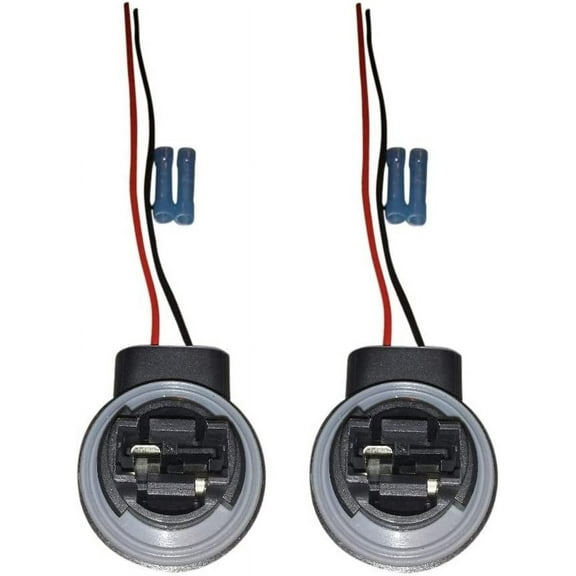 (SET OF TWO) Muzzys 3156/4156 Wire Harness Pigtail Socket for LED and Standard Bulbs Turn Signal, Brake Light, DRL, Daytime Running Lights, Backup, Reverse Lights