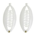 thumbnail image 1 of SET OF TWO White 3.5 Inch Mini Banana Clip Hair Clincher Rounded Edges Hair Comb, 1 of 5