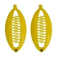 thumbnail image 1 of Motique Accessories Set of Two Yellow 3.5 inch Mini Banana Clip Hair Clincher Rounded Edge Hair Comb, 1 of 5