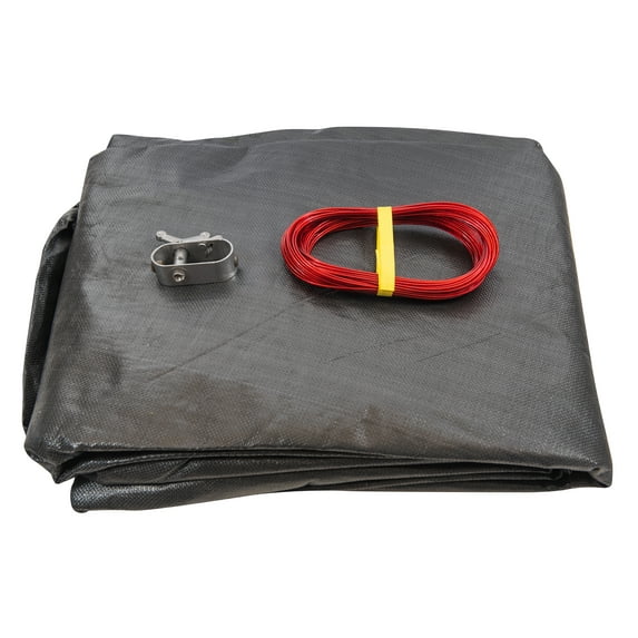 SET SunSolar Energy Technologies- MESH Above Ground Winter Pool Cover for 28 Foot Round Swimming Pool - Winter Pool Cover with Sturdy Cable and Winch 8-Yr warranty
