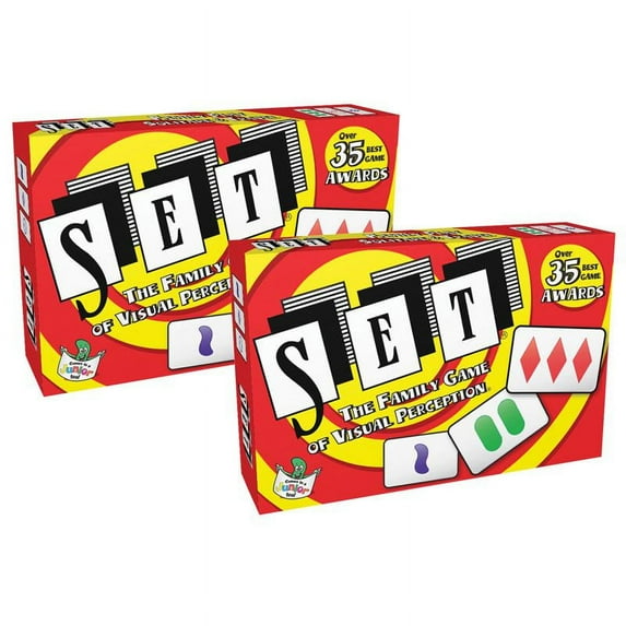 SET The Family Game of Visual Perception, 2 Pack, by SET Family Games