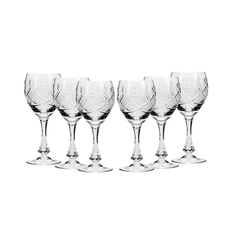 Crystal Square Wine Glasses 4 pack 17oz - Elixir Glassware