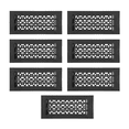thumbnail image 1 of SET of 7 Achtek Air Supply Vent 4"x 10" Duct Opening (Overall 5-1/2"x 11-3/4") Solid Cast Aluminum Register Cover || Powder Coated Black No holes, 1 of 9