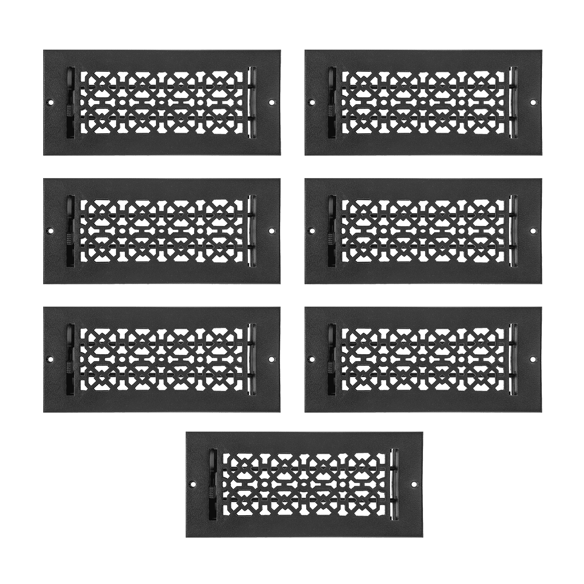 SET of 7 Achtek Air Supply Vent 4"x 10" Duct Opening (Overall 5-1/2"x