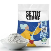 SETINSTONE x Unicone Art Eco Casting Kit - Sustainable, All in One, 1 Mineral Powder, with Dry Polymer Included, Non-Toxic, Water-Based, Fast Curing Demolding Acrylic Resin Molding Kit (1kg)