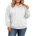 thumbnail image 1 of SETOOFF Womens Plus‑Size Zip Up Hoodie Jacket, Loose Fit Casual Sweatshirt, Outdoor‑Ready Dailywear Long Sleeve Shirts for Fall, 1 of 9