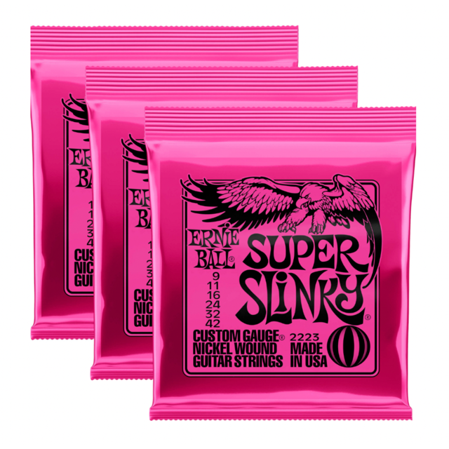 SETS ERNIE BALL 2223 SUPER SLINKY ELECTRIC GUITAR STRINGS 942