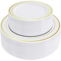 SETUP, Plastic, 7.5 inch, Gold Trim, 100 Piece