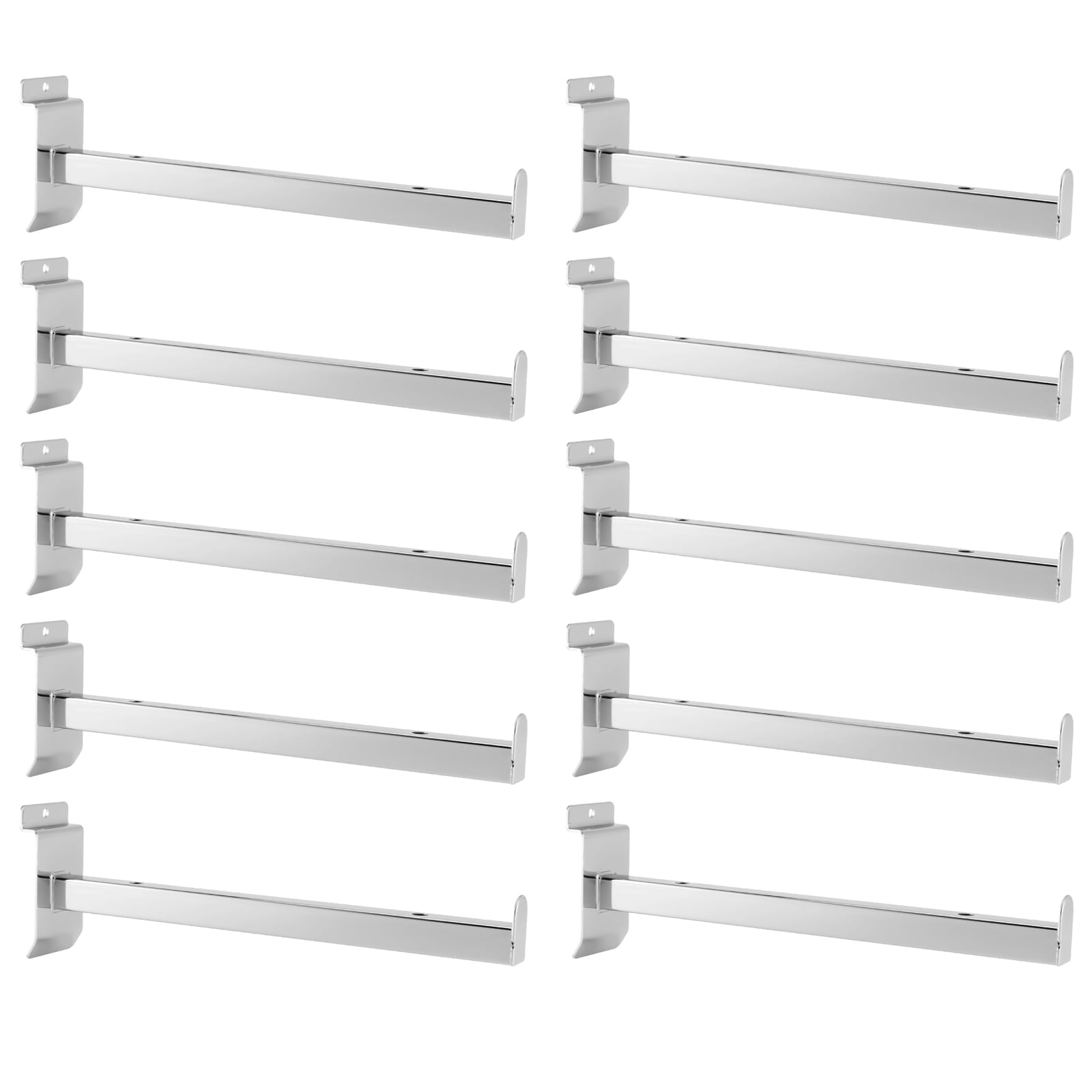 SEUNMUK 10 Pcs 10 inches Slatwall Shelf Bracket, Slatwall Brackets, Knife Bracket for Display Products