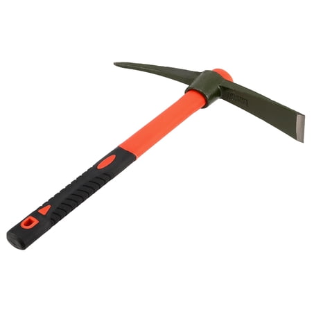 SEUNMUK 15 inch Pick Mattock Hoe, 1.5 lbs Forged Hand Pick Axe with Fiberglass Handle, Garden Pick Tool for Loosening Soil, Cultivating Vegetable, Camping