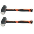 thumbnail image 1 of SEUNMUK 2 Pack 4 lb Sledge Hammer, Steel Head and 12 Inch Long Shock-Resistant Fiberglass Handle, Black and Orange, 1 of 5