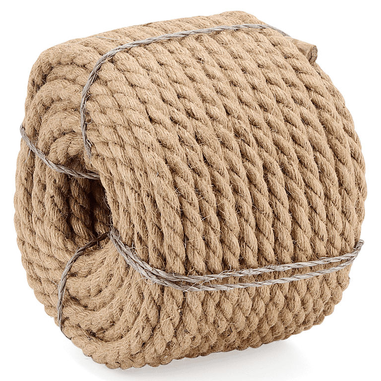 SEUNMUK 3 8in x 98ft Natural Jute Rope 10mm x 30m Twisted Hemp Rope ThickJute Rope Manila Rope for Craft DIY
