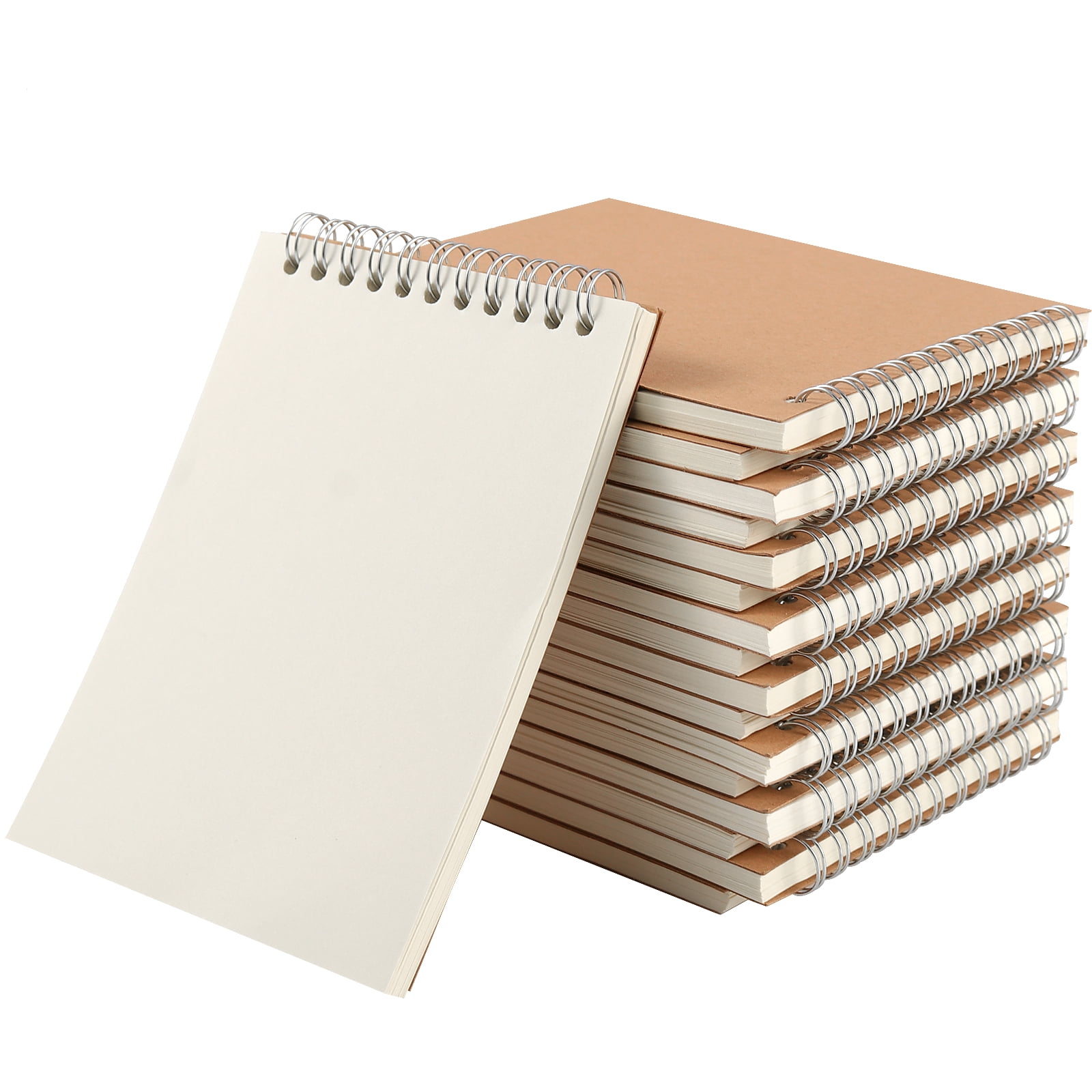 GIFTEXPRESS Bound Spiral Premium Sketch Book Sketch Pads Set, 4 Pads  x30-Sheets, 8.5 X 11 Side Wire Bound, White 120 Paper Sheets for Pencil  Ink
