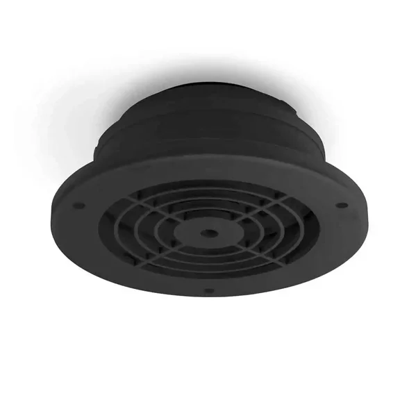 Black SEVBLKX 4", 5", 6" Soffit Exhaust Vent for Bathroom and Kitchen Fan