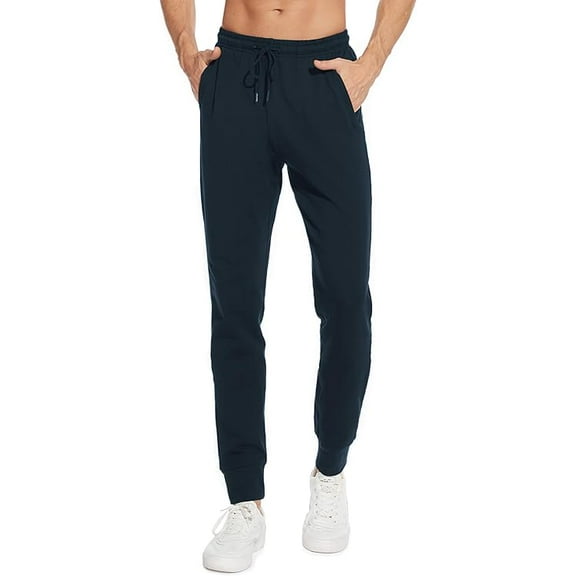 SEVEGO Men's 32"/34"/36"/38" Tall Inseam Lightweight Cotton Joggers Extra Long Sweatpants Athletic with Zipper Pockets