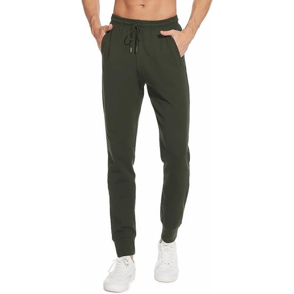 SEVEGO Men's 32"/34"/36"/38" Tall Inseam Lightweight Cotton Joggers Extra Long Sweatpants Athletic with Zipper Pockets