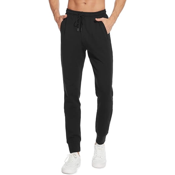 SEVEGO Men's 32"/34"/36"/38" Tall Inseam Lightweight Cotton Joggers Extra Long Sweatpants Athletic with Zipper Pockets
