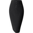 thumbnail image 1 of SEVEGO Women's Pencil Skirt Stretch High Waist Below Knee Bodycon for Office Casual with Patch Pockets, 1 of 6