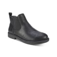 thumbnail image 1 of SEVEN DIALS Womens Black Cushioned Stretch Maggie Round Toe Block Heel Slip On Leather Booties 8 M, 1 of 4