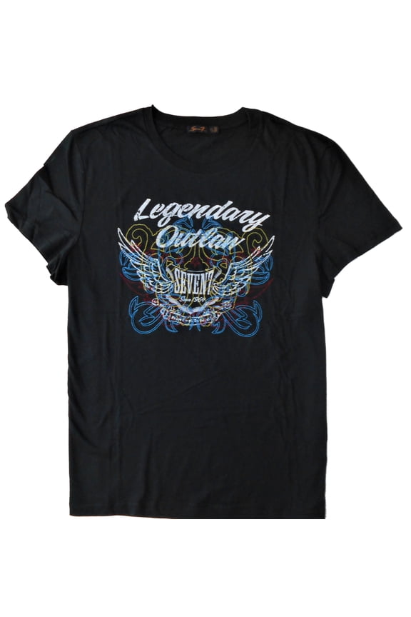 MEN'S TOP TEE SHIRT - LEGENDARY OUTLAW XLARGE - BLACK