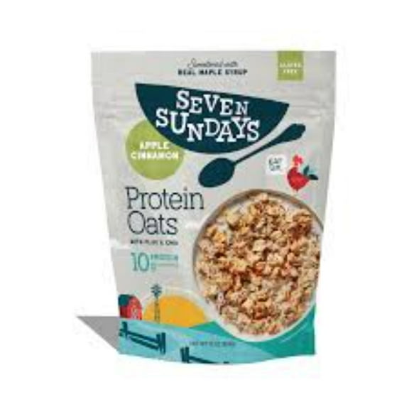 SEVEN SUNDAYS - Apple Cinnamon Protein Oats 16OZ ( Pack of 6)