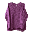 thumbnail image 1 of SEVEN7 Ladies Textured Soft Cozy Loose Knit Chenille Pullover Sweater (Wild Orchid, L), 1 of 2
