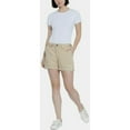 thumbnail image 1 of SEVEN7 Womens Beige Stretch Zippered Pocketed Utility Shorts 14, 1 of 3