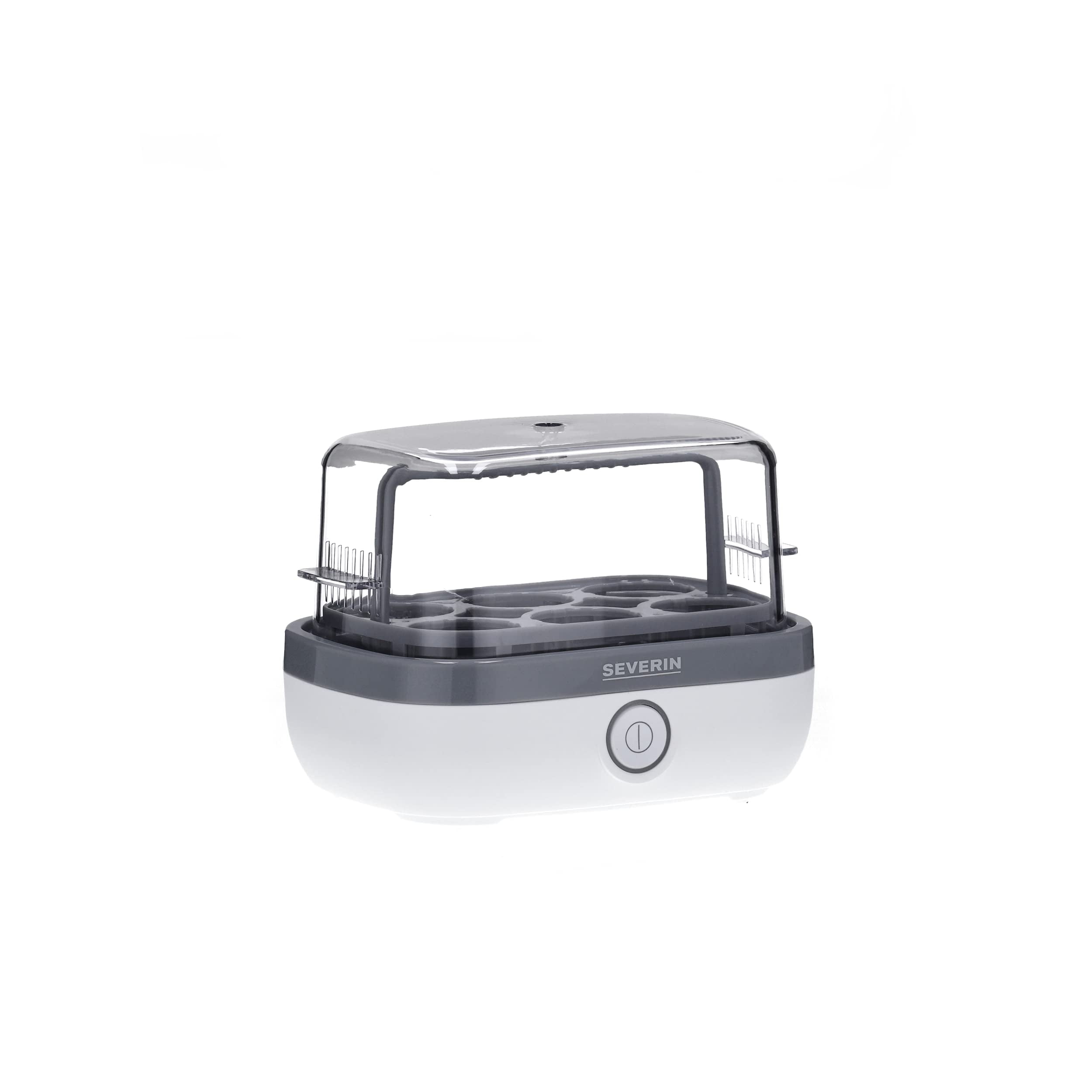 SEVERIN Egg Boiler for 6 Eggs, Includes Measuring Cup with Egg Picker, Egg Cooker with Beep Aft