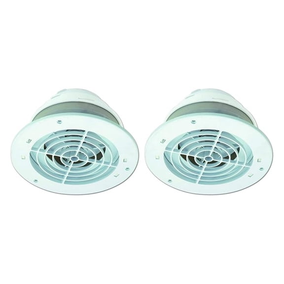 SEVZW Soffit Exhaust Vents Fits 4-Inch, 5-Inch and 6-Inch Duct (Two Pack)