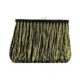 thumbnail image 1 of SEW TRENDS 2 Yards of 12" Long Chainette Fringe Multicolor Two Tone Thread Tassel Curtain Trim-Black & Gold, 1 of 8