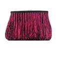 thumbnail image 1 of SEW TRENDS 2 Yrd of 12" Long Chainette Fringe Multicolor Twotone Tassel Curtain Trim-Fuschia Magenta & Black, 1 of 8