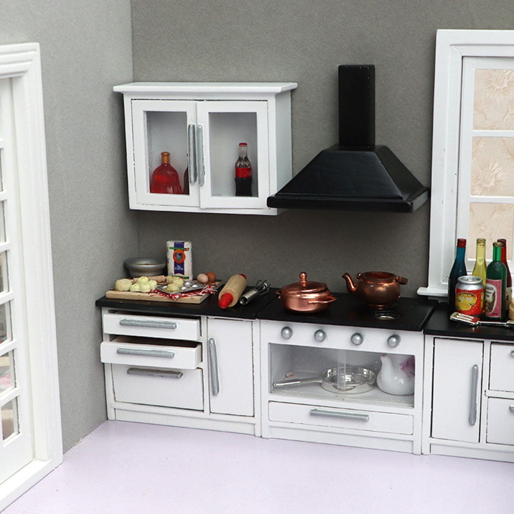 SEWACC 1 Set Mini Kitchen Model Toys Diy Enthusiasts 4.88x1.97x2.4in ...