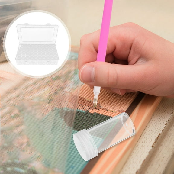 SEWACC 1 Set Screw Organizer for Gardeners Clear Storage Container with Compartments 11.4x6.3x2.2in